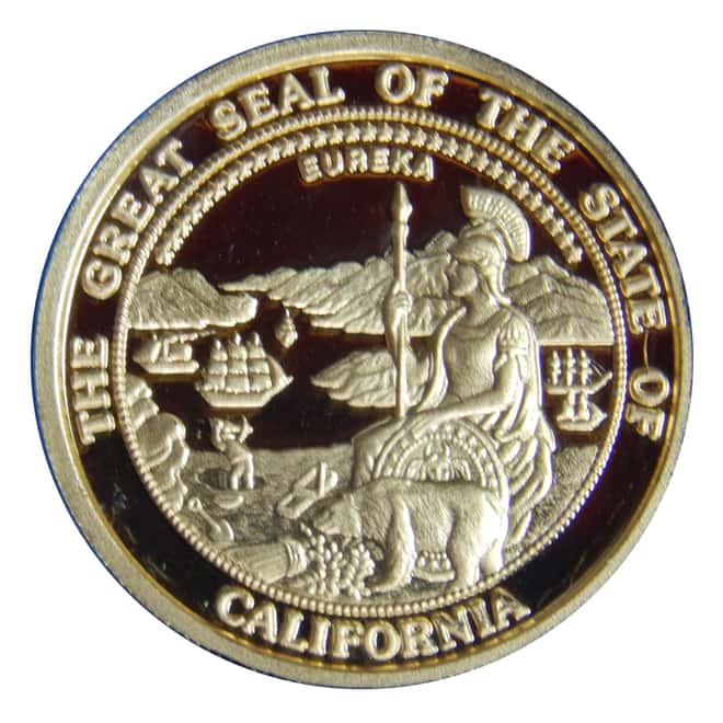 1990 1.85 oz California Gold Proof Set w/Box & COA
