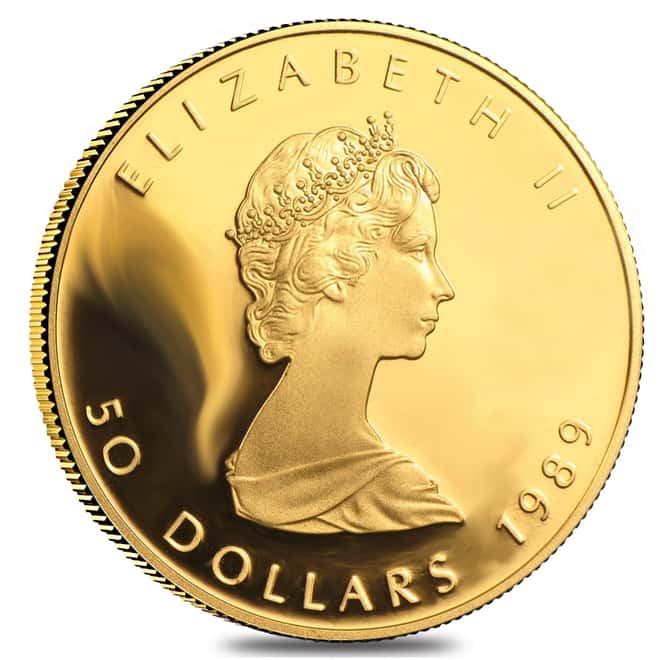 1989 1.85 oz Proof Gold Canadian Maple Leaf 4-Coin Set 