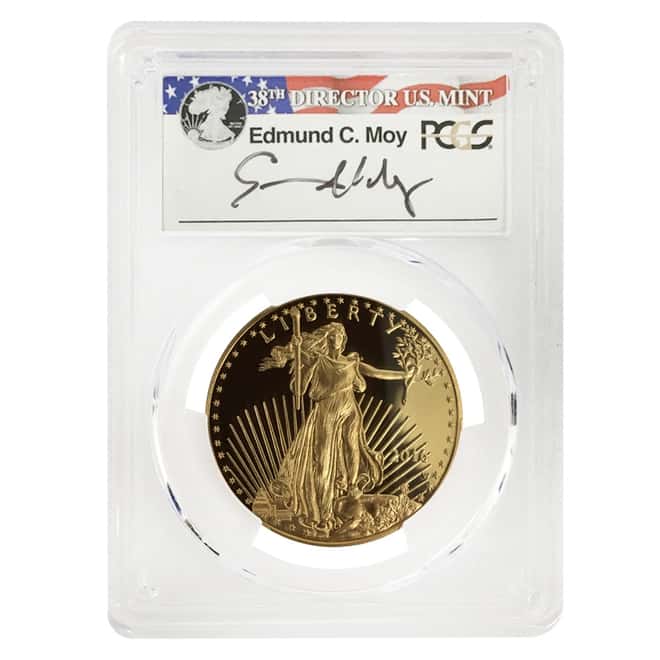 2016 W 1.85 oz Proof Gold American Eagle 4-coin Set PCGS PF 70 DCAM FS - 30th Anniv (Edmund Moy Signature) 