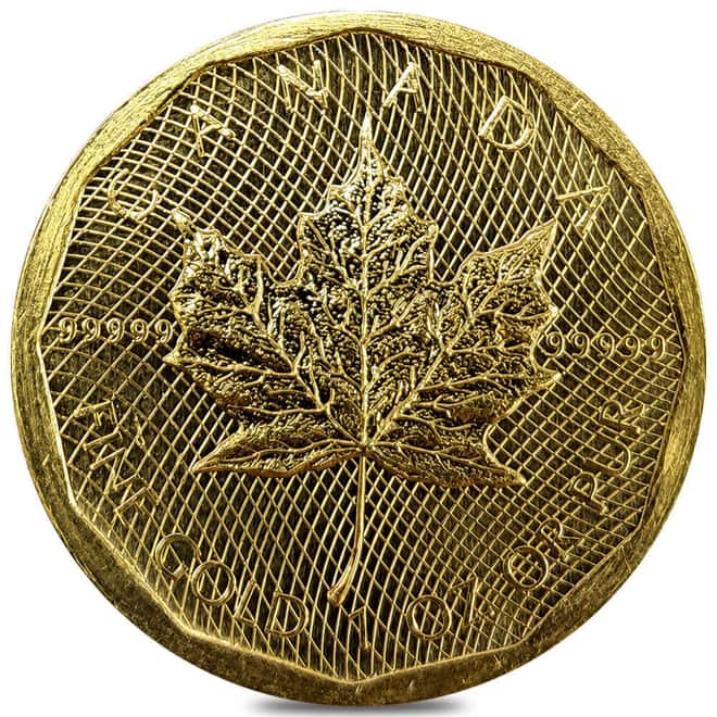 1 oz Canadian Gold Maple Leaf $200 Coin .99999 Fine Scruffy (Random Year)