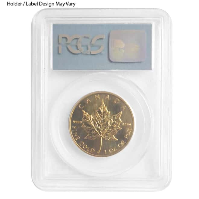 1 oz Canadian Gold Maple Leaf $50 Coin PCGS Gem UNC WTC Ground Zero (Random Year)