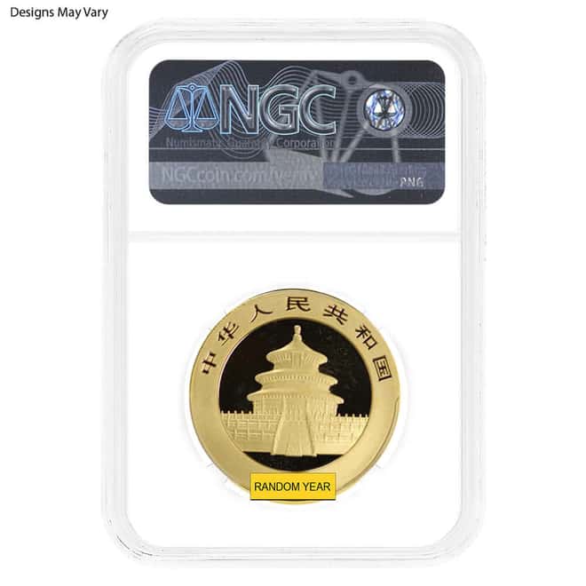 1 oz Chinese Gold Panda NGC / PCGS MS 70 (Random Year)