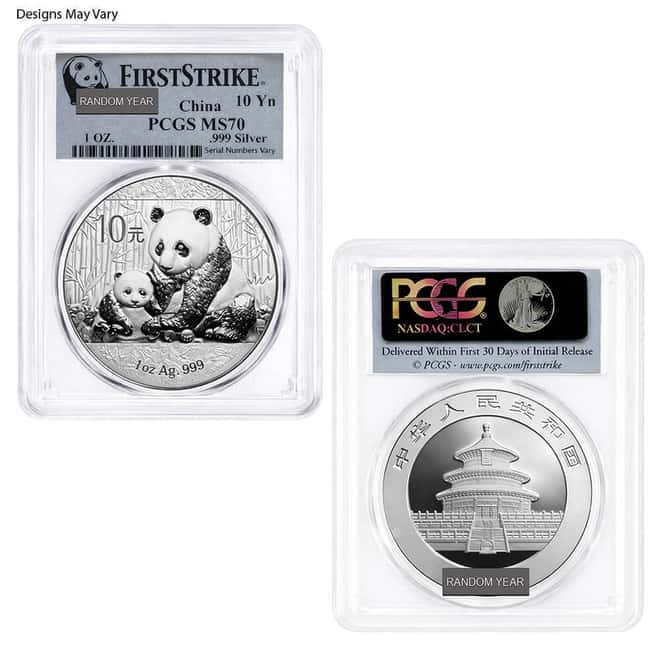 1 oz Chinese Silver Panda NGC / PCGS MS 70 (Random Year)