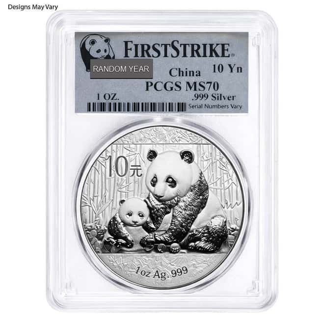 1 oz Chinese Silver Panda NGC / PCGS MS 70 (Random Year)