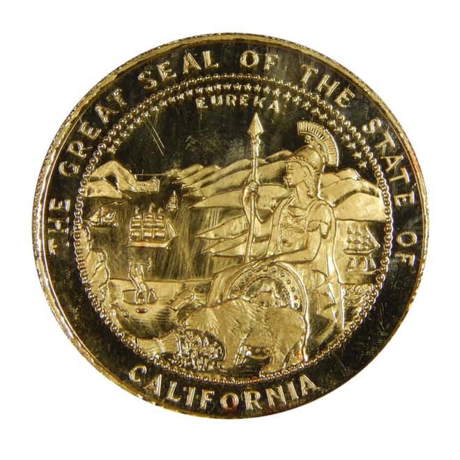 1984 The Great Seal of California Gold Round 3-pc Proof Set / w Box & COA