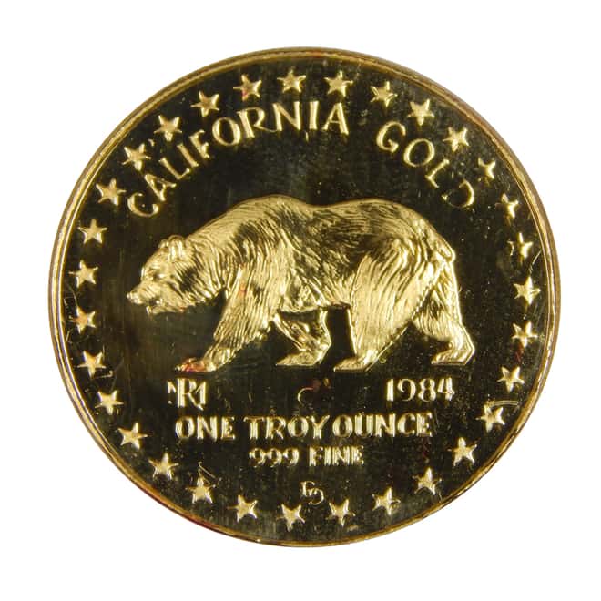 1984 The Great Seal of California Gold Round 3-pc Proof Set / w Box & COA