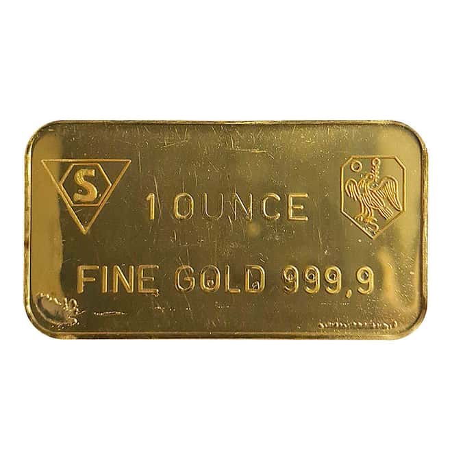 1 oz Deak Perera Vintage Gold Bar .9999 Fine in Assay (Sealed)