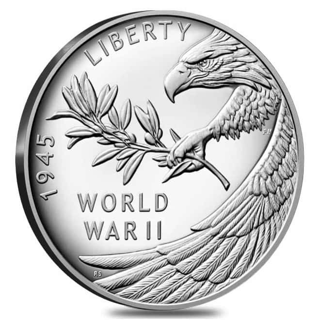 1 oz End of WWII 75th Anniversary Proof Silver Medal PCGS PF 69 FDOI (Iwo Jima Label)