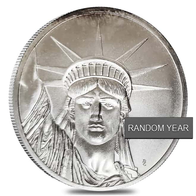 1 oz Engelhard MTB Liberty Trade Silver Round .999+ Fine (Random Year)