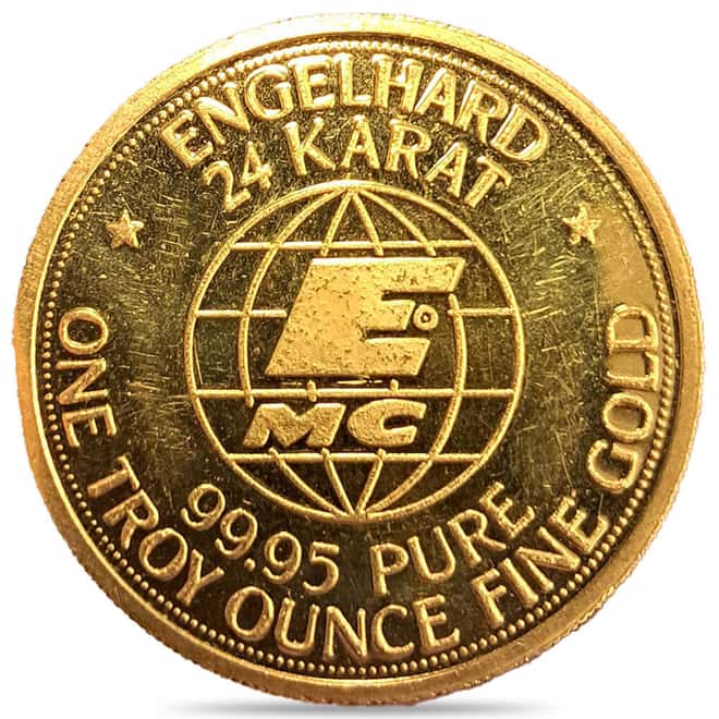 1 oz Engelhard Prospector Proof Gold Round .999+ Fine (Random Year, Scruffy)