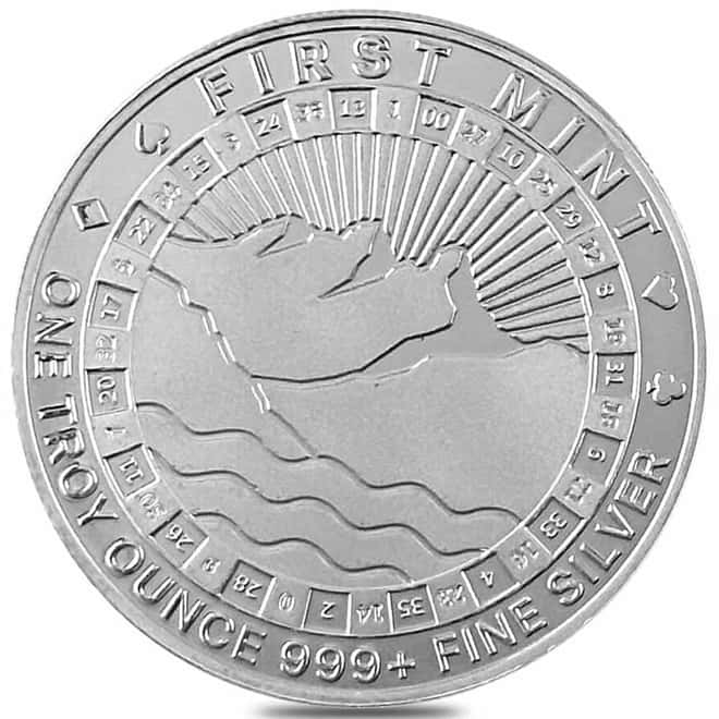 Tube of 20 - 1 oz First Mint Las Vegas Silver Round .999 Fine