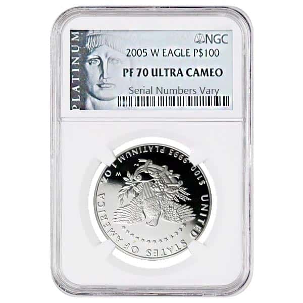 2005-W 1.85 oz Platinum American Eagle 4-Coin Proof Set NGC PF 70/69 UCAM - Low Minatge!
