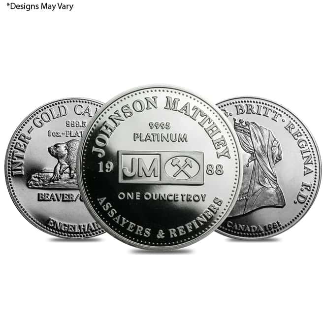 1 oz Generic Platinum Round .9995 Fine (Secondary Market)
