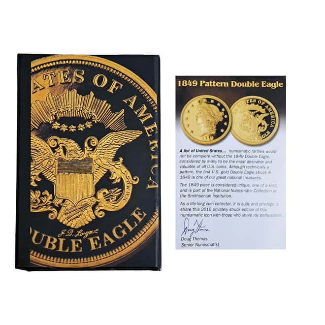 1 oz Gold 1849 Pattern Double Eagle NGC Gem Proof UCAM (w/Box & COA)