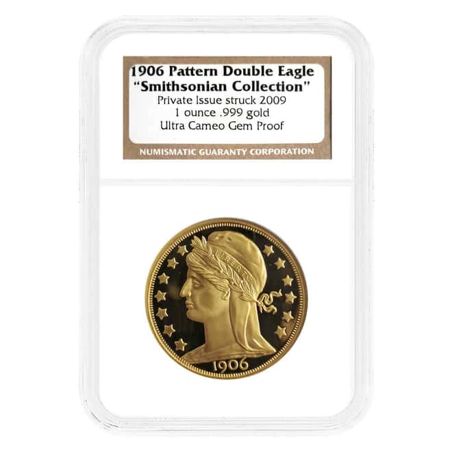 1 oz Gold 1906 Pattern Double Eagle Smithsonian Collection NGC Gem Proof UCAM