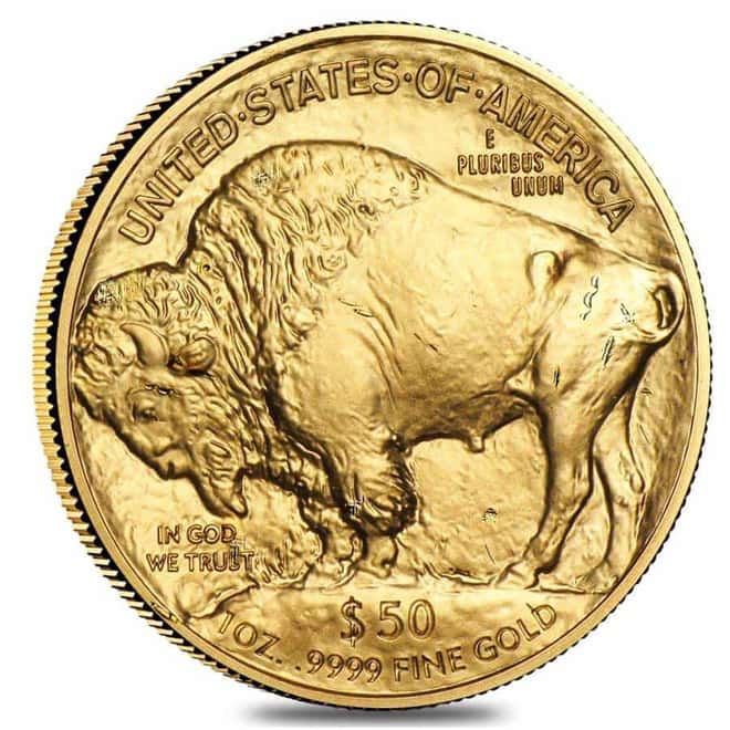1 oz Gold American Buffalo $50 Coin (Abrasions, Random Year)