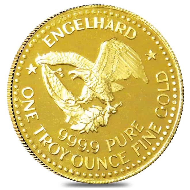 1 oz Gold Round Engelhard Prospector .999+ Fine (Secondary Market)