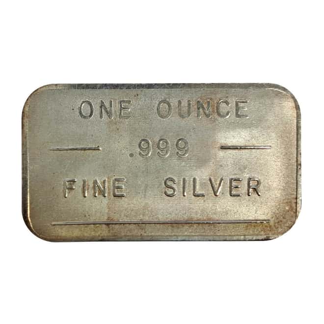 1 oz Jackson Precious Metals Vintage Silver Bar .999 Fine