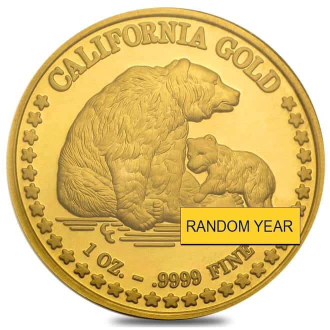 1 oz Great Seal of California Gold Round .9999 Fine BU/Proof (Random Year)