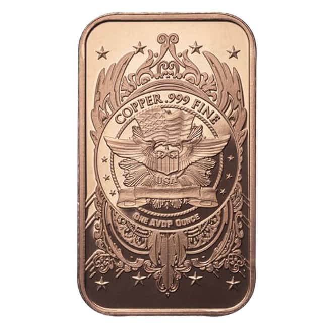 Tube of 20 - 1 oz Liberty Head Copper Bar .999 Fine