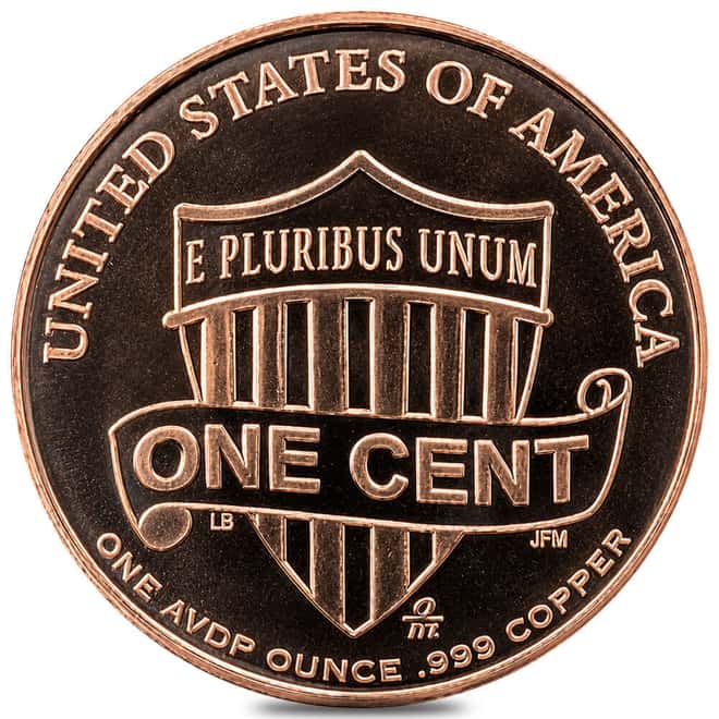 Tube of 20 - 1 oz Lincoln Head Cent Copper Round .999 Fine
