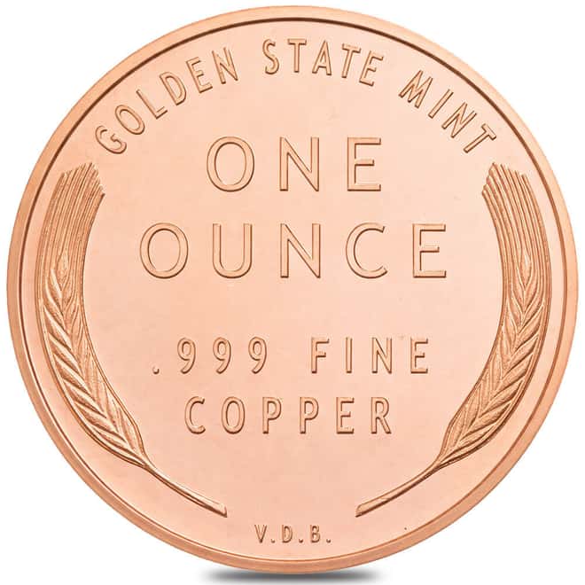 Tube of 20 - 1 oz Lincoln Wheat Penny Copper Round .999 Fine