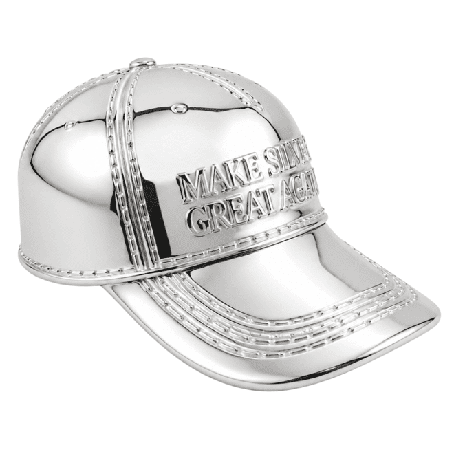 1 oz Make Silver Great Again Cap Shaped Silver .999 Fine