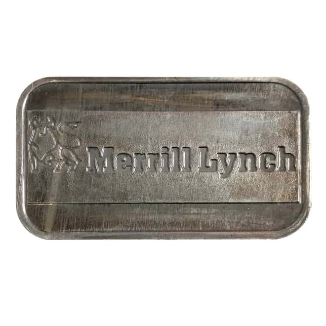 1 oz Merrill Lynch Silver Bar .999 Fine