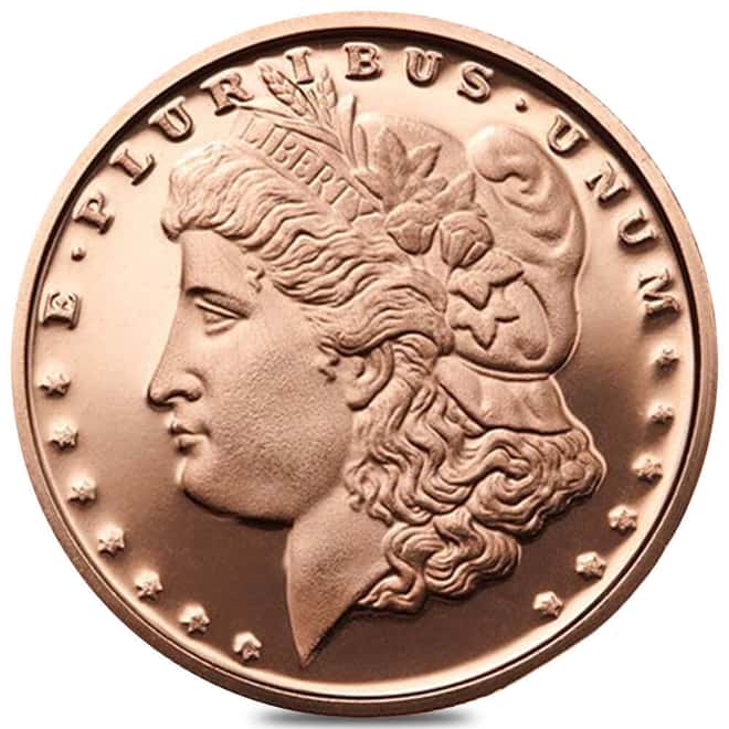1 oz Morgan Dollar Copper Round .999 Fine