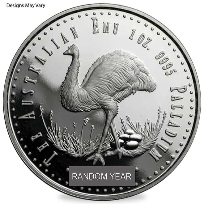 1 oz Palladium Australian Emu Coin Perth Mint BU/Proof (Random Year)