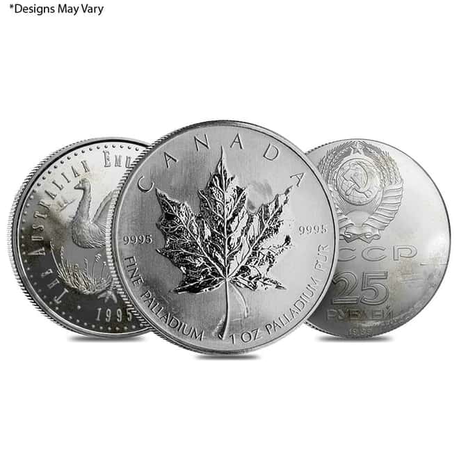 1 oz Palladium Coin Random Mint .9995 Fine (Scruffy)