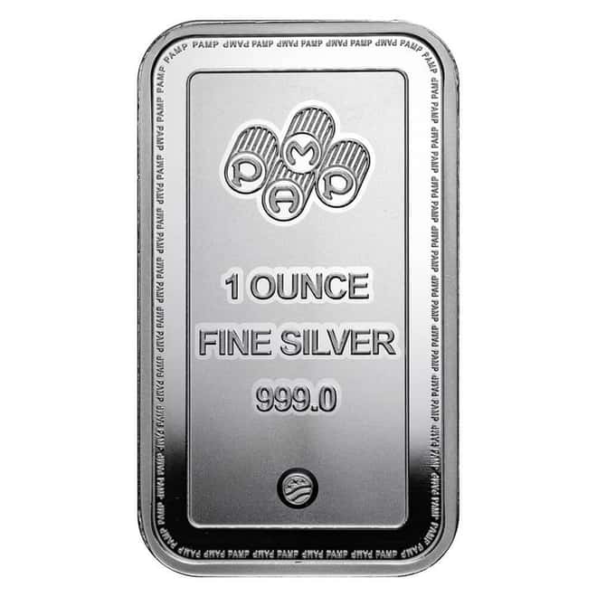 1 oz PAMP Lady of Justice Silver Bar .999 Fine