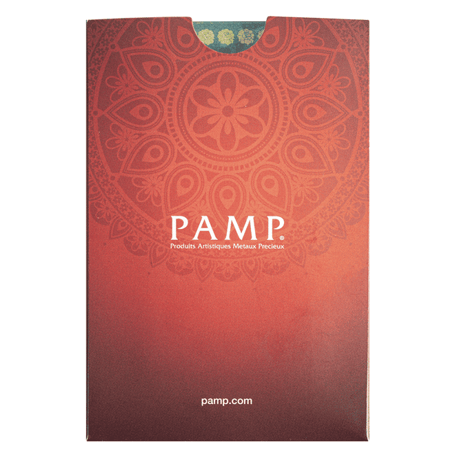 1 oz PAMP Suisse Diwali Lakshmi Gold Bar .9999 Fine (Rangoli Assay)