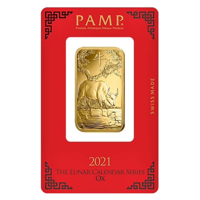 1 oz PAMP Suisse Year of the Ox Gold Bar (In Assay)