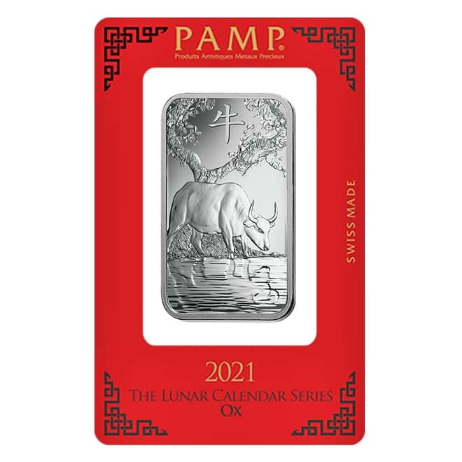 1 oz PAMP Suisse Year of the Ox Silver Bar (In Assay)