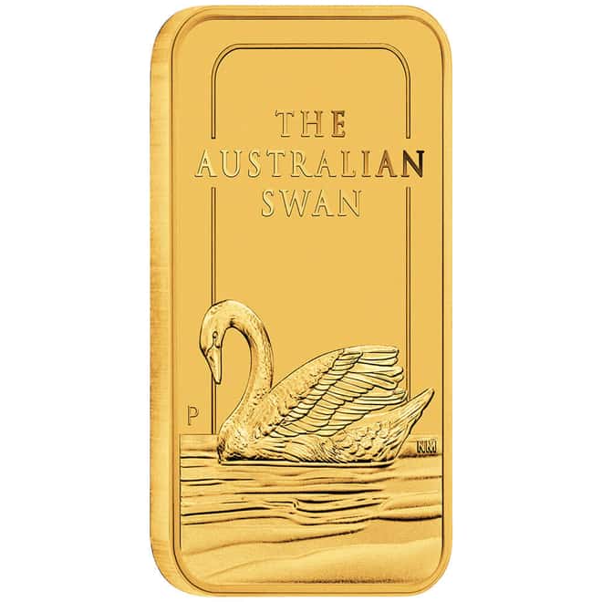 1 oz Perth Mint Swan Gold Bar .9999 Fine (in Assay)