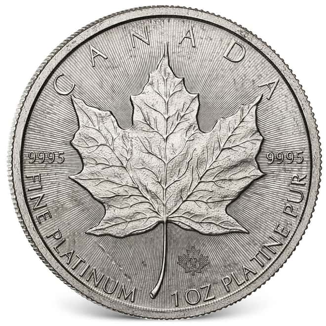 1 oz Platinum Canadian Maple Leaf Coin Scruffy (Random Year)