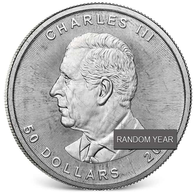1 oz Platinum Canadian Maple Leaf Coin Scruffy (Random Year)
