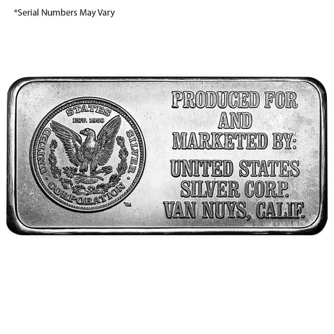 1 oz Platinum US Silver Corp Engelhard Vintage Bar .999+ Fine
