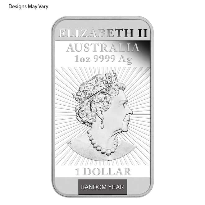 1 oz Proof Silver Australian Dragon Rectangular Coin Bar (Random Year)