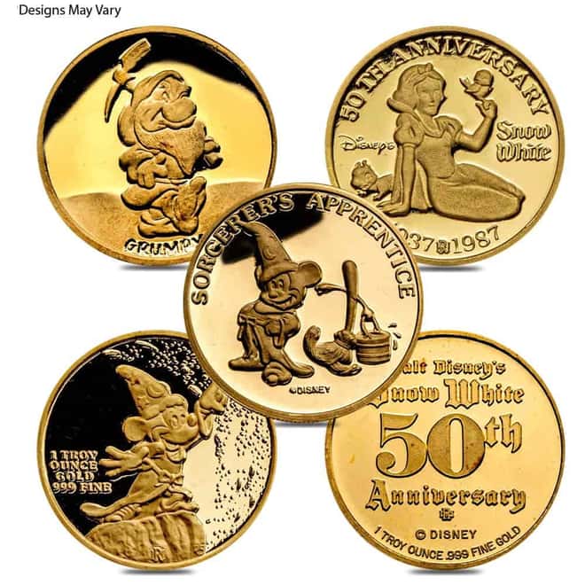 1 oz Rarities Mint Proof Disney Gold Round (Random Design)