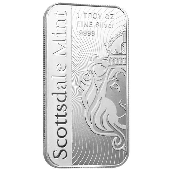 1 oz Scottsdale Mint Vortex Silver Bar .9999 Fine