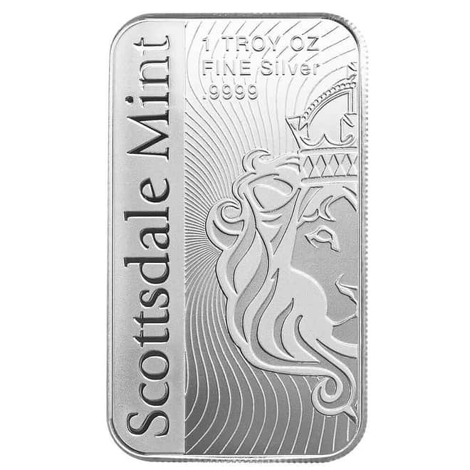 1 oz Scottsdale Mint Vortex Silver Bar .9999 Fine