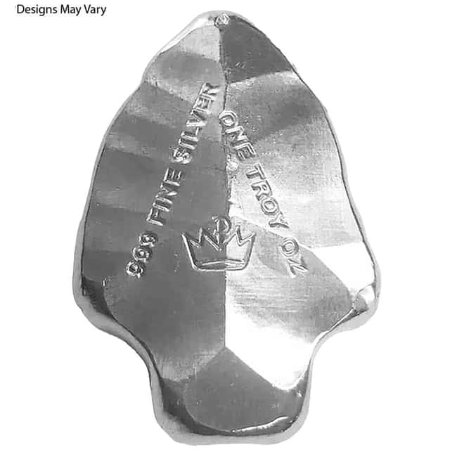 1 oz Shaped Cast Silver .999 Fine (Random Design)