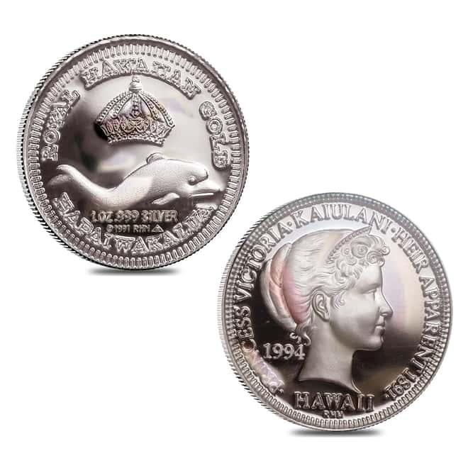 1994 Gold / Silver Royal Hawaiian Princess Victoria Kaiulani 4-Coin Proof Set (w/Box)