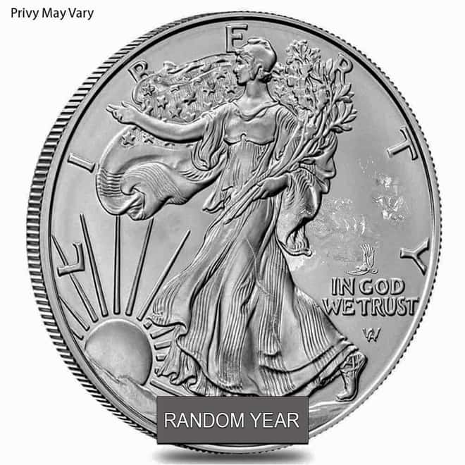 Random Privy 1 oz Silver American Eagle $1 Coin Cull (Random Year)