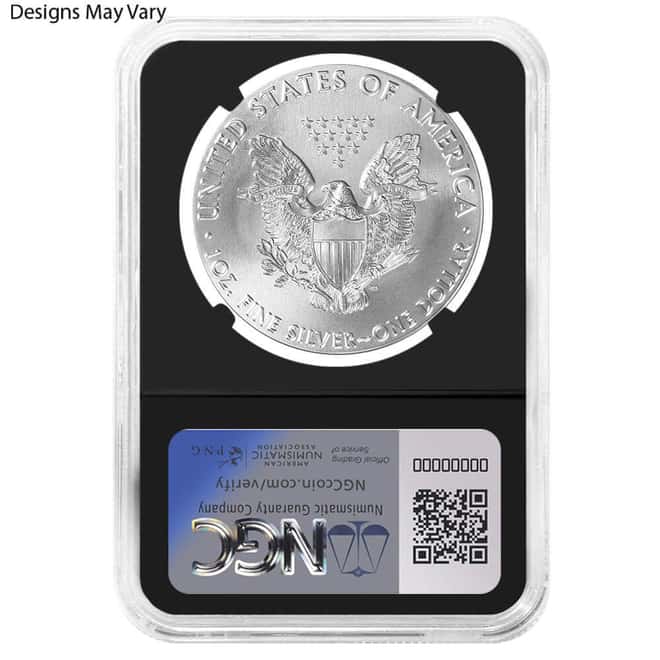 1 oz Silver American Eagle NGCX MS 10 (Random Year)
