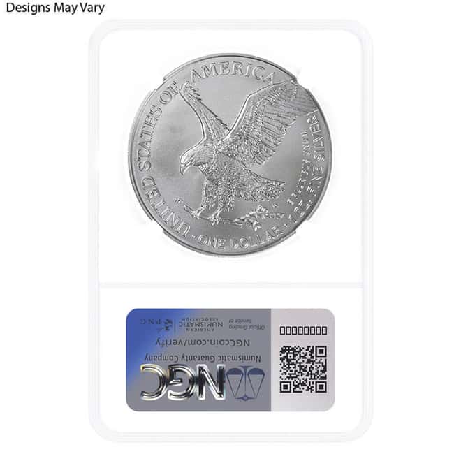 1 oz Silver American Eagle NGCX MS 10 (Random Year)
