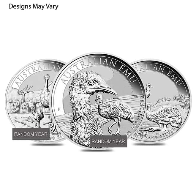 1 oz Silver Australian Emu Coin Perth Mint BU (Random Year)