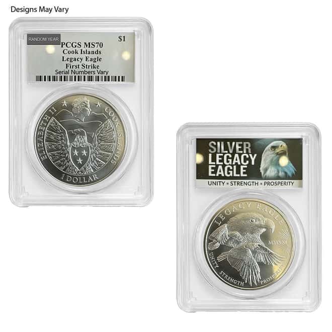 1 oz Silver Coin Random Mint NGC/PCGS MS/SP/PF 70 (Random Design/Year)